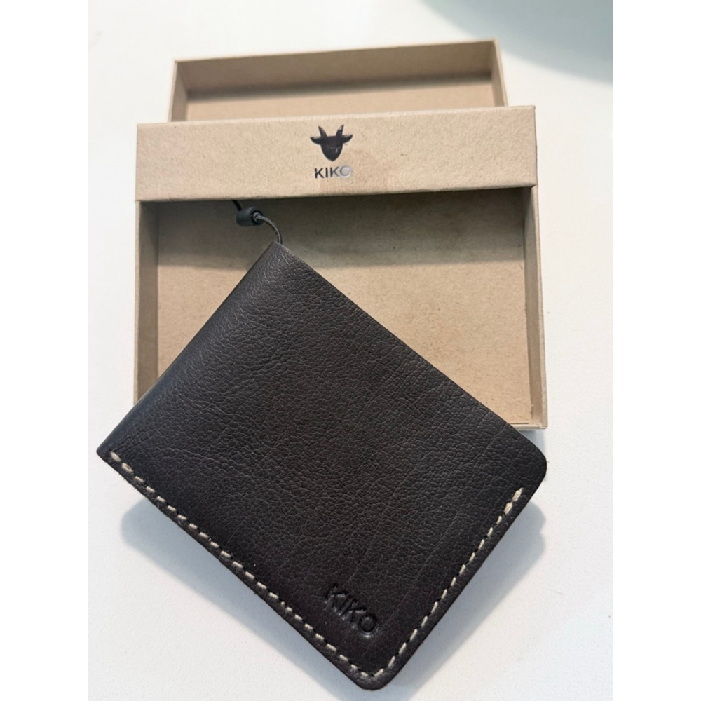 KIKO Brown Leather Bifold Wallet One Size